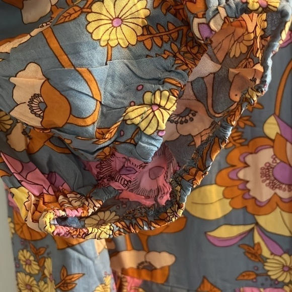 NWT-Rusttydustty-3X-floral-modern Bohemian crush, peasant, knee-length dress. - Picture 5 of 10